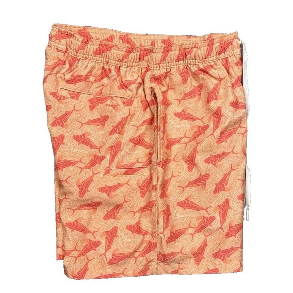 Huk Mens Orange Pursuit Volley Rooster Wake Mesh Liner Swim Trunks Size M - Picture 5 of 10